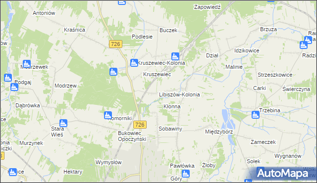 mapa Libiszów-Kolonia, Libiszów-Kolonia na mapie Targeo