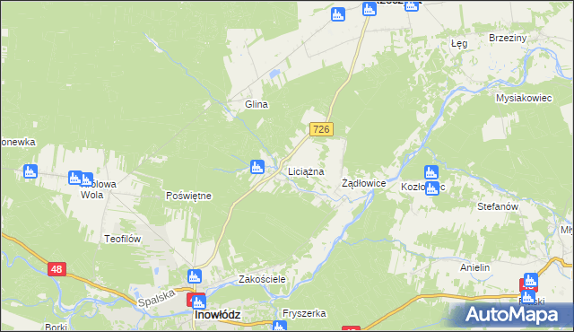 mapa Liciążna, Liciążna na mapie Targeo