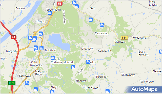 mapa Linarczyk, Linarczyk na mapie Targeo