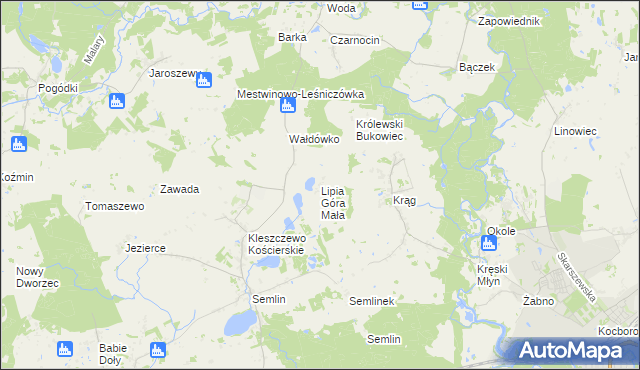 mapa Lipia Góra Mała, Lipia Góra Mała na mapie Targeo