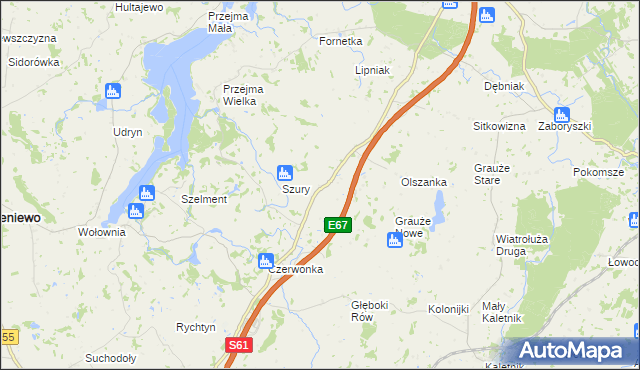 mapa Lipowo gmina Szypliszki, Lipowo gmina Szypliszki na mapie Targeo