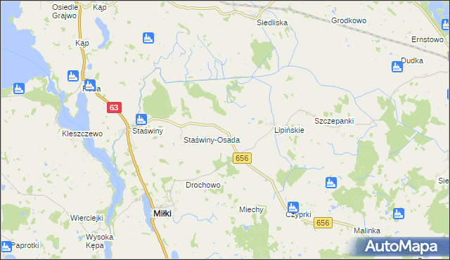 mapa Lipowy Dwór, Lipowy Dwór na mapie Targeo