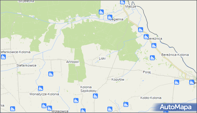 mapa Liski gmina Horodło, Liski gmina Horodło na mapie Targeo
