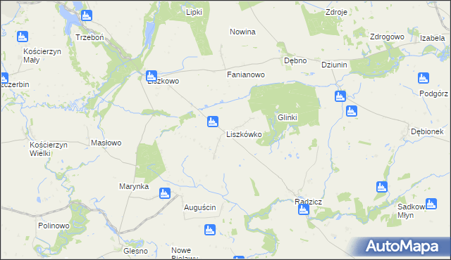 mapa Liszkówko, Liszkówko na mapie Targeo