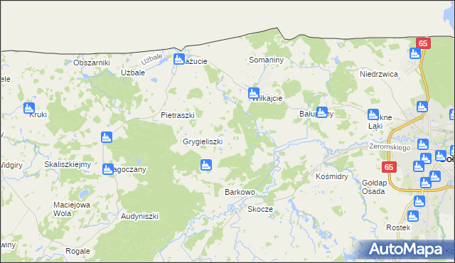 mapa Łobody, Łobody na mapie Targeo