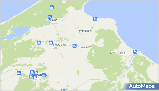 mapa Łokciowe, Łokciowe na mapie Targeo