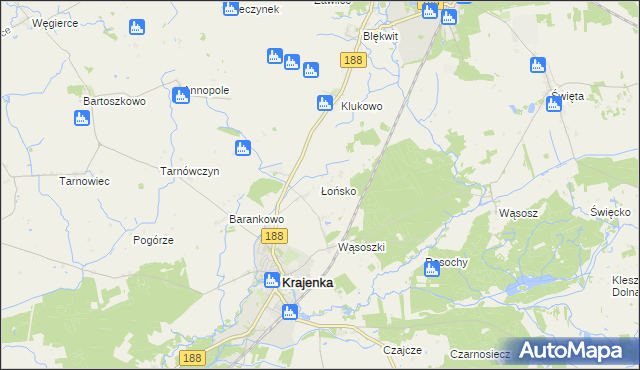 mapa Łońsko, Łońsko na mapie Targeo