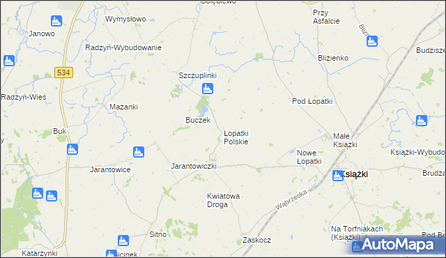 mapa Łopatki Polskie, Łopatki Polskie na mapie Targeo