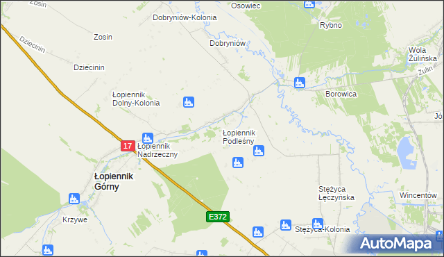 mapa Łopiennik Podleśny, Łopiennik Podleśny na mapie Targeo