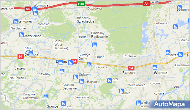 mapa Łopoń, Łopoń na mapie Targeo