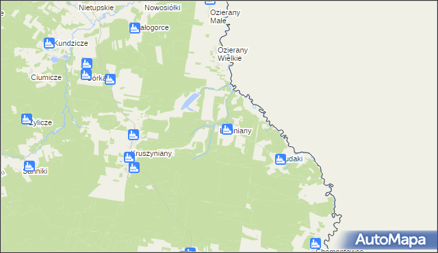 mapa Łosiniany, Łosiniany na mapie Targeo