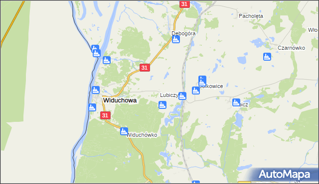 mapa Lubiczyn gmina Widuchowa, Lubiczyn gmina Widuchowa na mapie Targeo