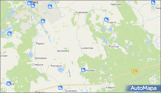 mapa Lubieniów, Lubieniów na mapie Targeo