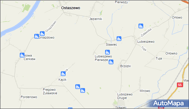 mapa Lubieszewo Pierwsze, Lubieszewo Pierwsze na mapie Targeo