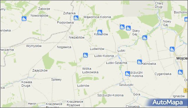 mapa Łubki-Kolonia, Łubki-Kolonia na mapie Targeo