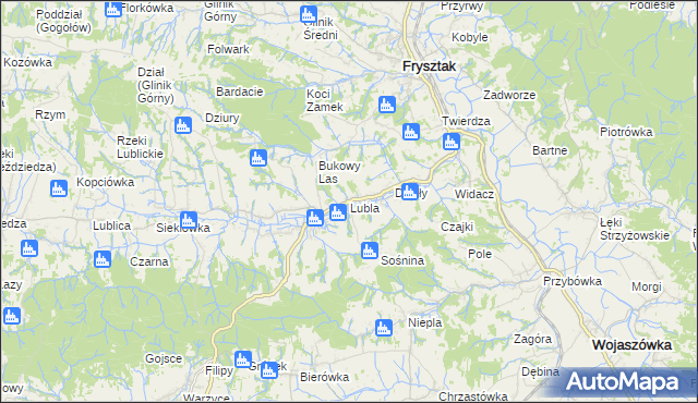 mapa Lubla, Lubla na mapie Targeo