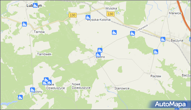 mapa Lubno gmina Lubiszyn, Lubno gmina Lubiszyn na mapie Targeo