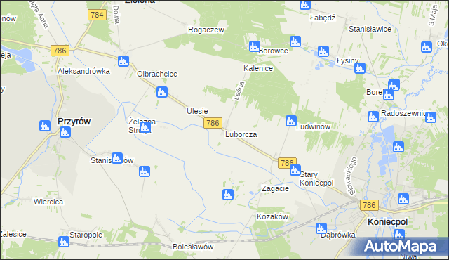 mapa Luborcza, Luborcza na mapie Targeo