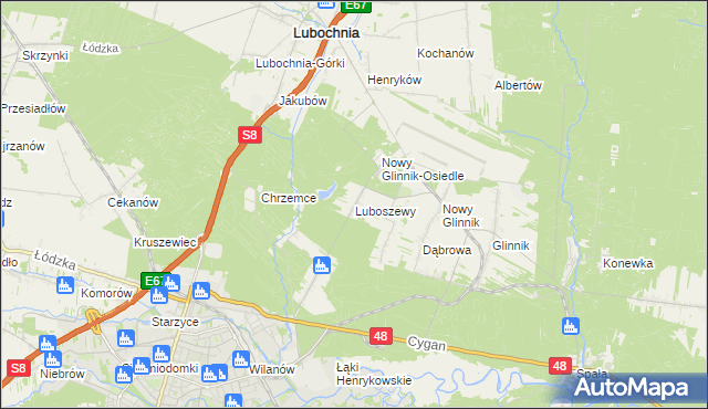 mapa Luboszewy, Luboszewy na mapie Targeo