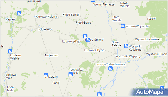 mapa Lubowicz-Byzie, Lubowicz-Byzie na mapie Targeo