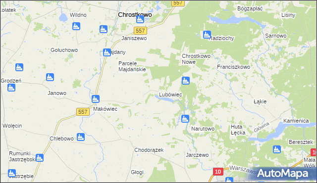 mapa Lubówiec, Lubówiec na mapie Targeo