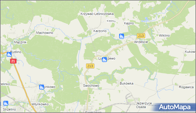 mapa Lubuczewo, Lubuczewo na mapie Targeo