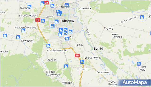 mapa Łucka, Łucka na mapie Targeo