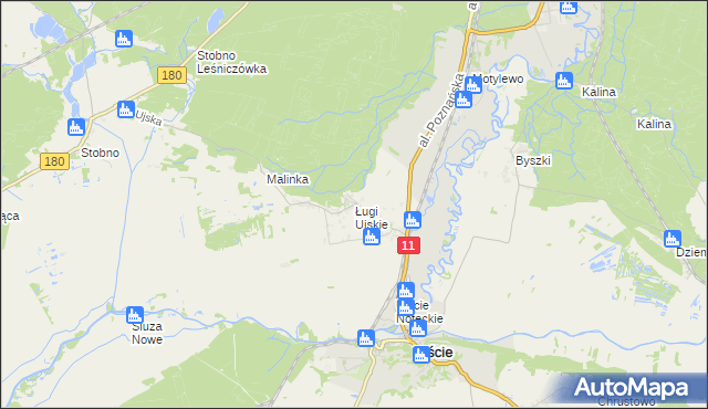 mapa Ługi Ujskie, Ługi Ujskie na mapie Targeo