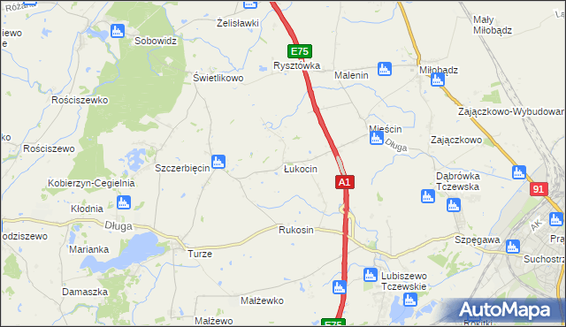 mapa Łukocin, Łukocin na mapie Targeo