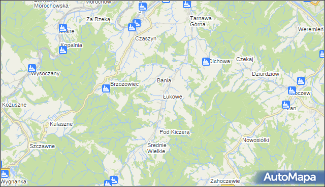 mapa Łukowe, Łukowe na mapie Targeo