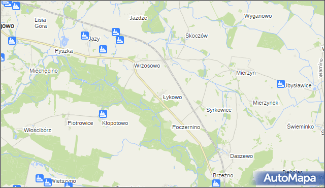 mapa Łykowo, Łykowo na mapie Targeo