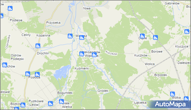 mapa Łysaków gmina Koniecpol, Łysaków gmina Koniecpol na mapie Targeo