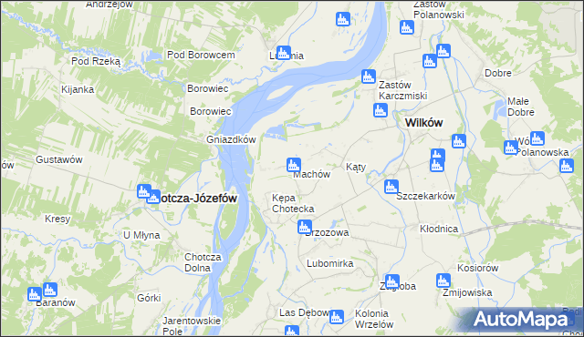 mapa Machów, Machów na mapie Targeo