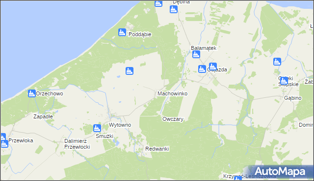 mapa Machowinko, Machowinko na mapie Targeo