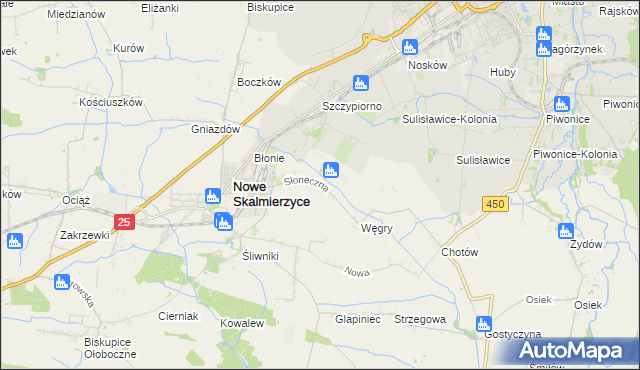mapa Mączniki gmina Nowe Skalmierzyce, Mączniki gmina Nowe Skalmierzyce na mapie Targeo