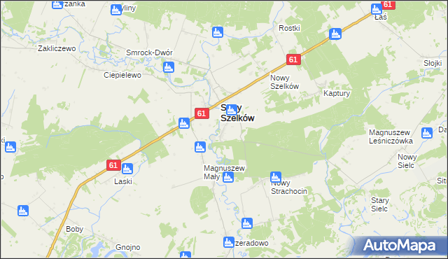 mapa Magnuszew Duży, Magnuszew Duży na mapie Targeo