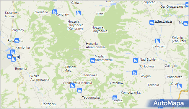 mapa Majdan Abramowski, Majdan Abramowski na mapie Targeo