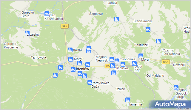 mapa Majdan Nepryski, Majdan Nepryski na mapie Targeo