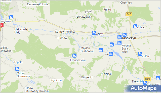 mapa Majdan Surhowski, Majdan Surhowski na mapie Targeo
