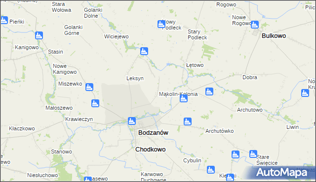 mapa Mąkolin-Kolonia, Mąkolin-Kolonia na mapie Targeo