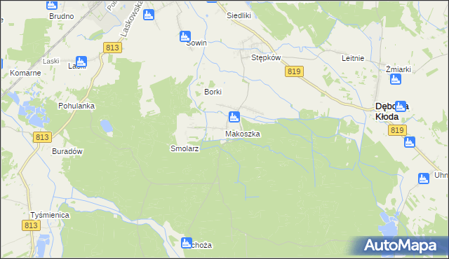 mapa Makoszka, Makoszka na mapie Targeo