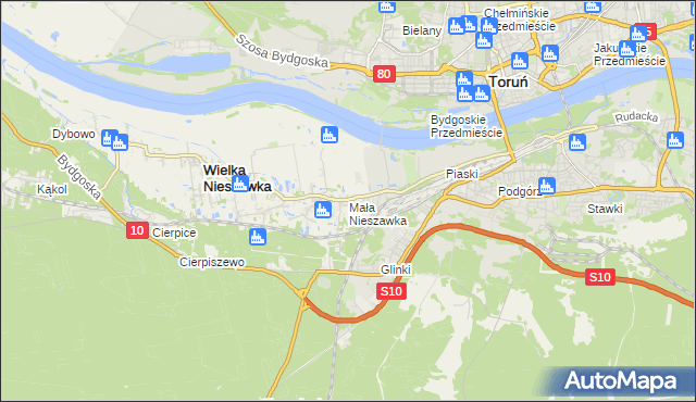 mapa Mała Nieszawka, Mała Nieszawka na mapie Targeo