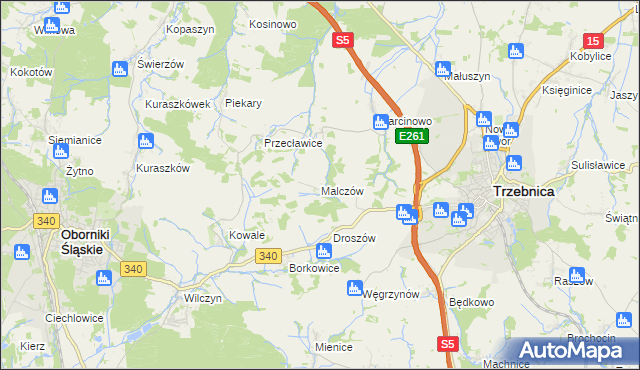 mapa Malczów, Malczów na mapie Targeo