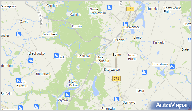 mapa Małe Bedlenki, Małe Bedlenki na mapie Targeo