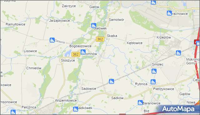 mapa Małkowice gmina Kąty Wrocławskie, Małkowice gmina Kąty Wrocławskie na mapie Targeo