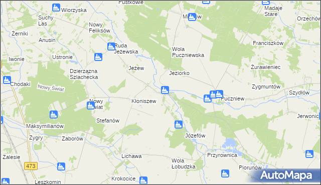 mapa Małyń, Małyń na mapie Targeo