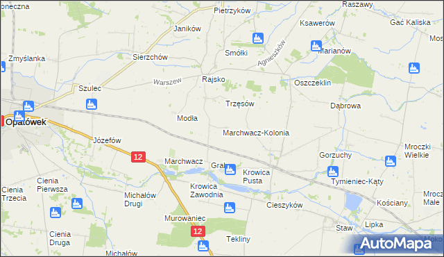 mapa Marchwacz-Kolonia, Marchwacz-Kolonia na mapie Targeo