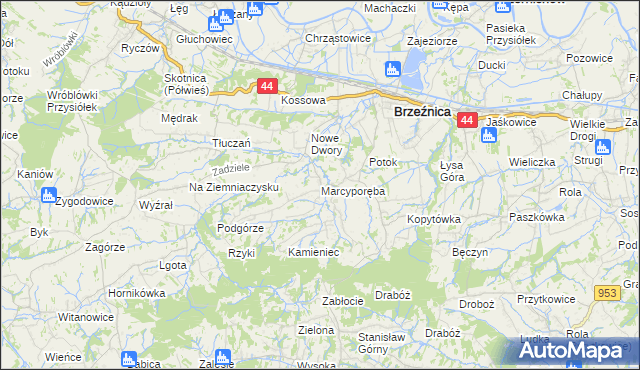 mapa Marcyporęba, Marcyporęba na mapie Targeo