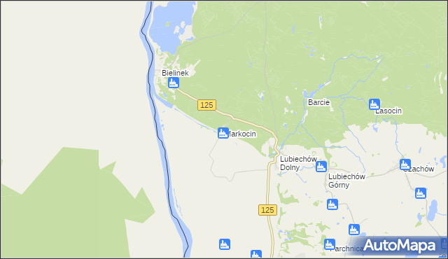 mapa Markocin gmina Cedynia, Markocin gmina Cedynia na mapie Targeo