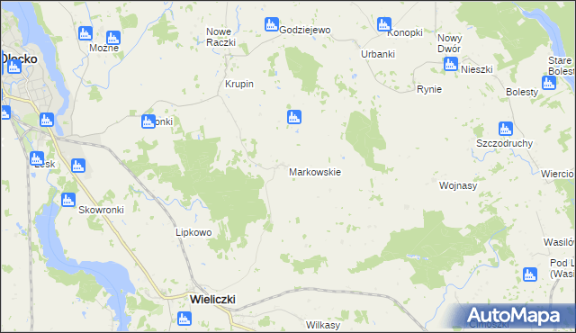 mapa Markowskie, Markowskie na mapie Targeo